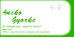 aniko gyorke business card